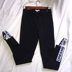 H&M Black Pants with White Lettering